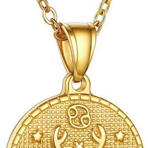 JEWELRY Gold Zodiac Constellation Necklace Pendant for Women Men